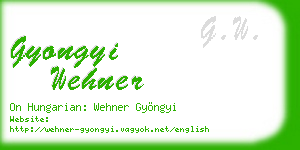 gyongyi wehner business card